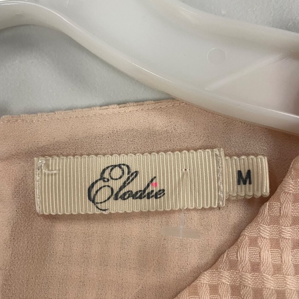 Elodie Womens Textured Sleeveless Top Mixed Media Peach Size Medium - Picture 8 of 9
